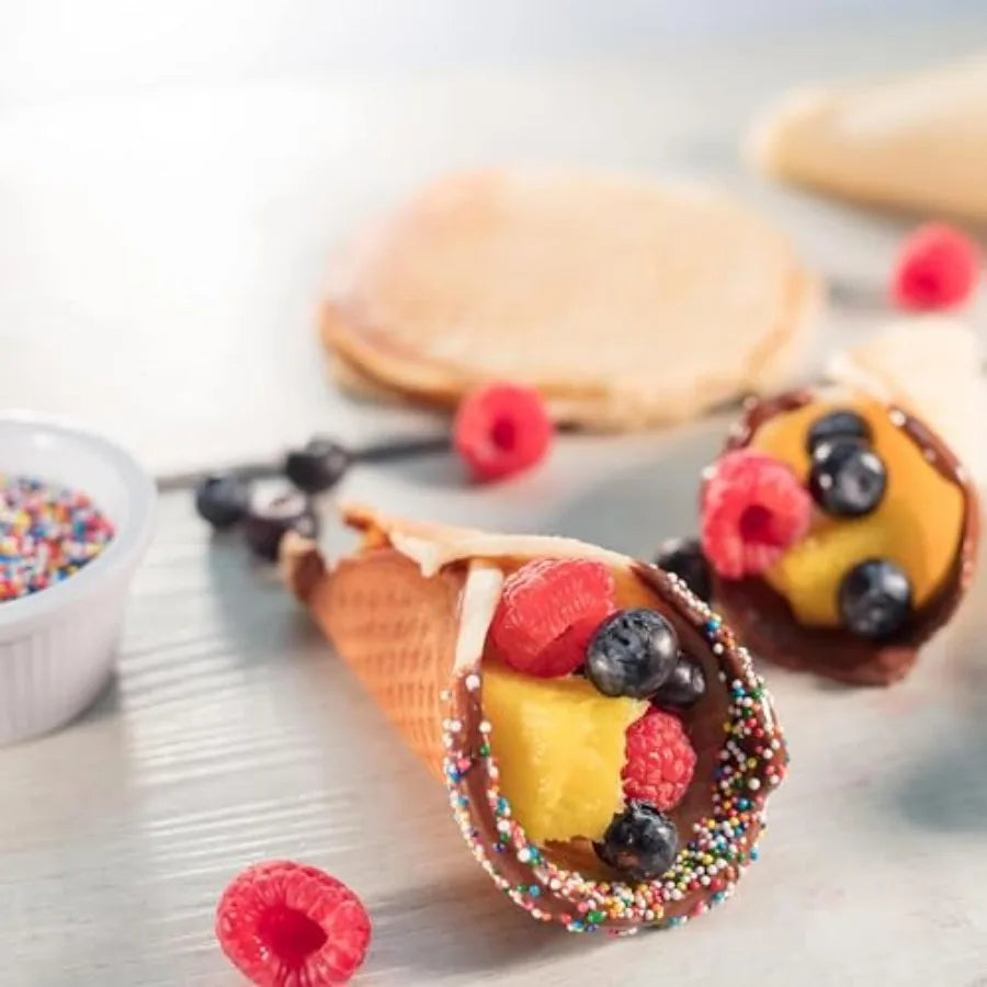 Mini Waffle Cone Maker - 4-Slot Countertop Baker