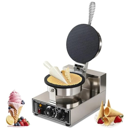 1300W Commercial Electric Waffle Cone Maker