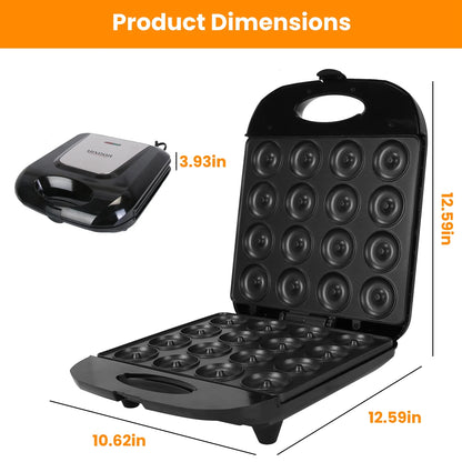 1400W Electric 16-Hole Mini Donut Maker