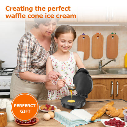 Waffle Cone Maker with Shaper Roller