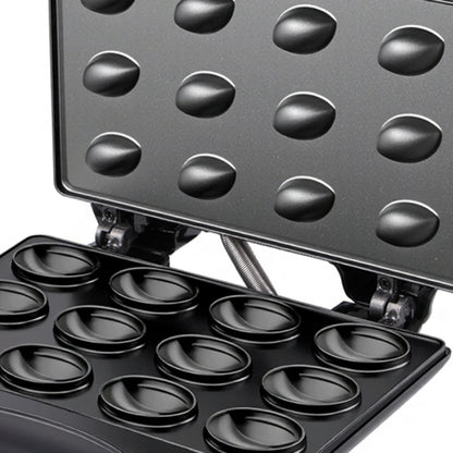 12-Hole Electric Walnut Cake & Waffle Maker