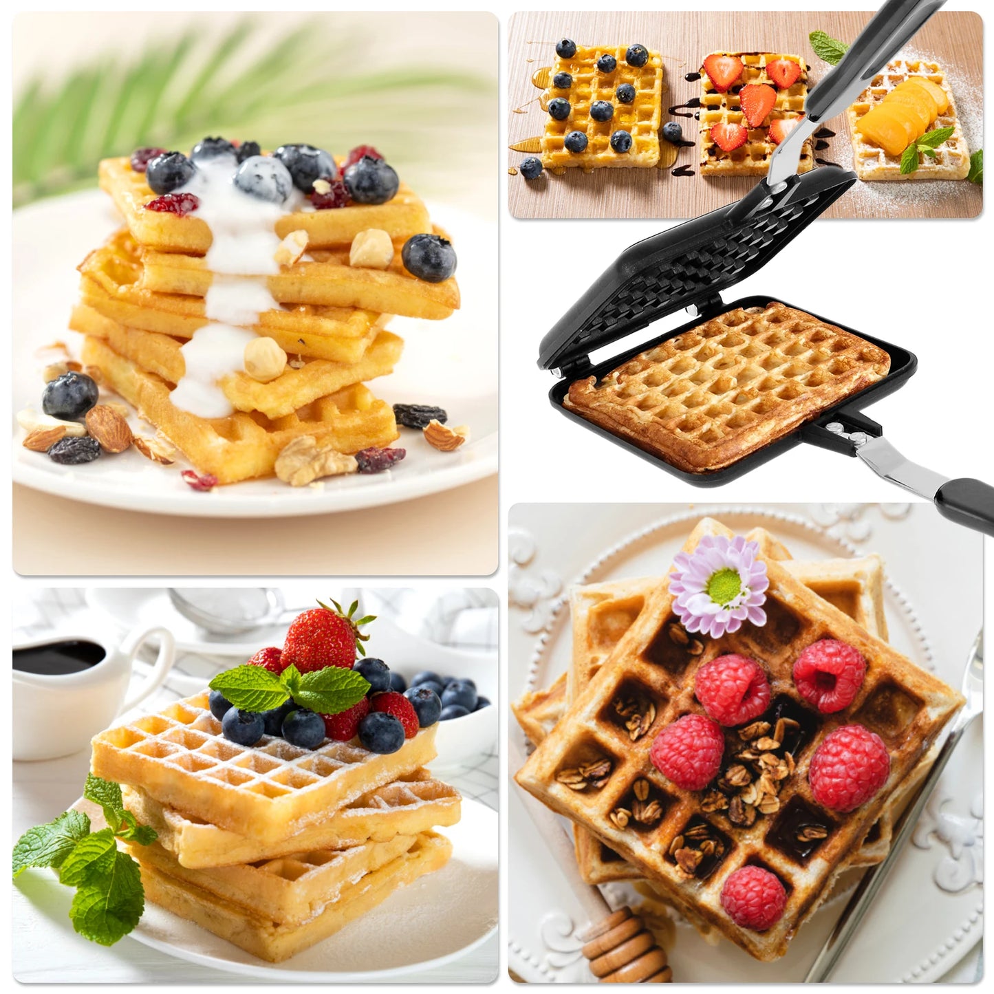 Non-Stick Stovetop Waffle & Sandwich Panini Maker
