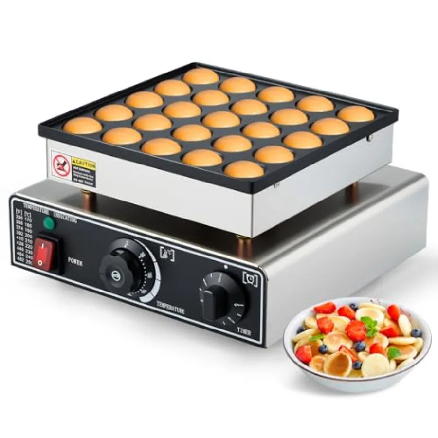 25-Piece Mini Dutch Pancake Maker - Commercial Electric Grill